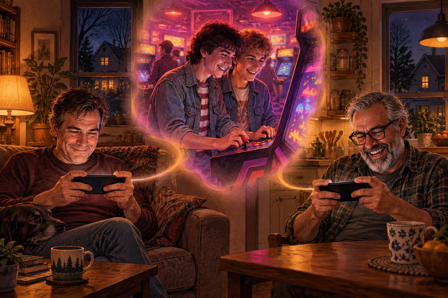 Two lifelong friends play two-player from their own homes, remembering when they shared the controls of the same cabinet