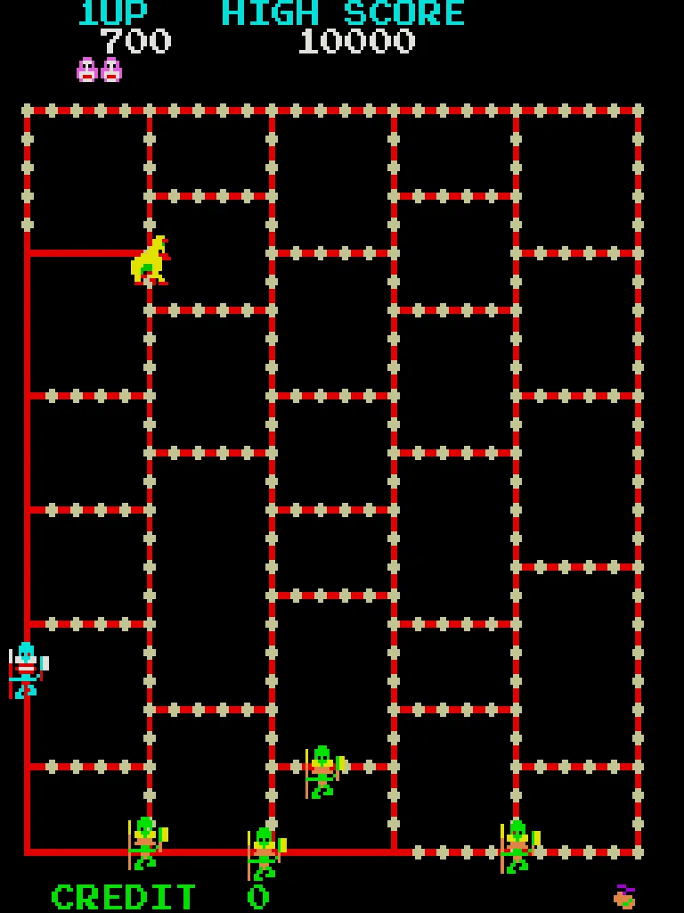Amidar gameplay screen