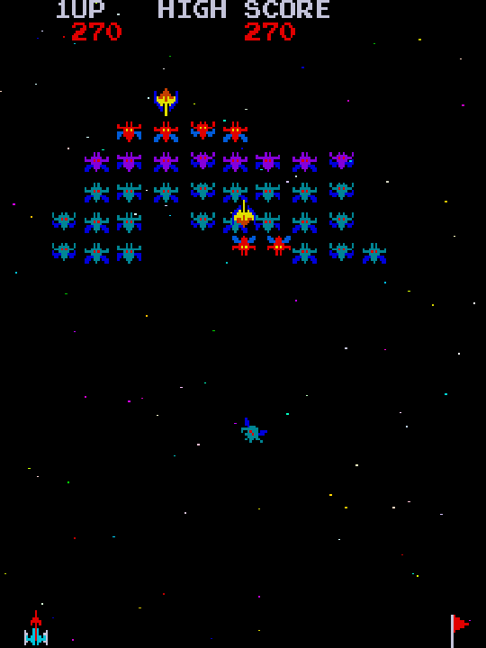 Galaxian gameplay screen