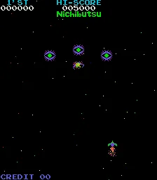Moon Cresta gameplay screen