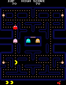 Pac-Man gameplay screen