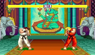Pantalla de Street Fighter II