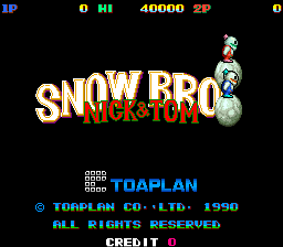Snow Bros.: Nick & Tom gameplay screen