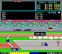 Pantalla de Track & Field