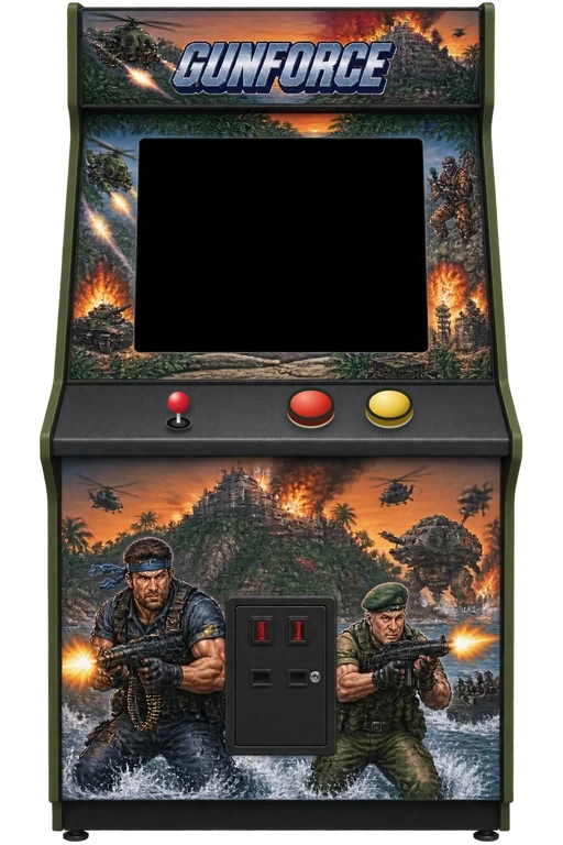 Máquina de Gunforce no fliperama do UsuArcade