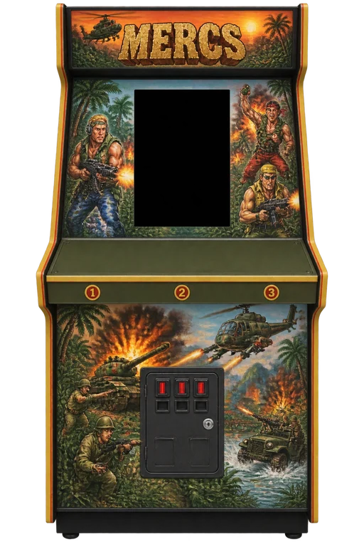 Cabinato di Mercs nella sala giochi di UsuArcade
