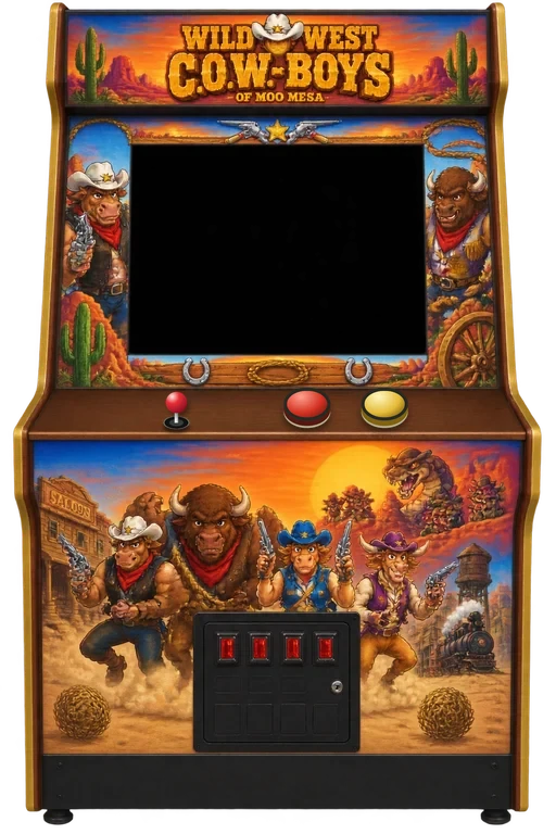 Cabinato di Wild West C.O.W.-Boys of Moo Mesa nella sala giochi di UsuArcade
