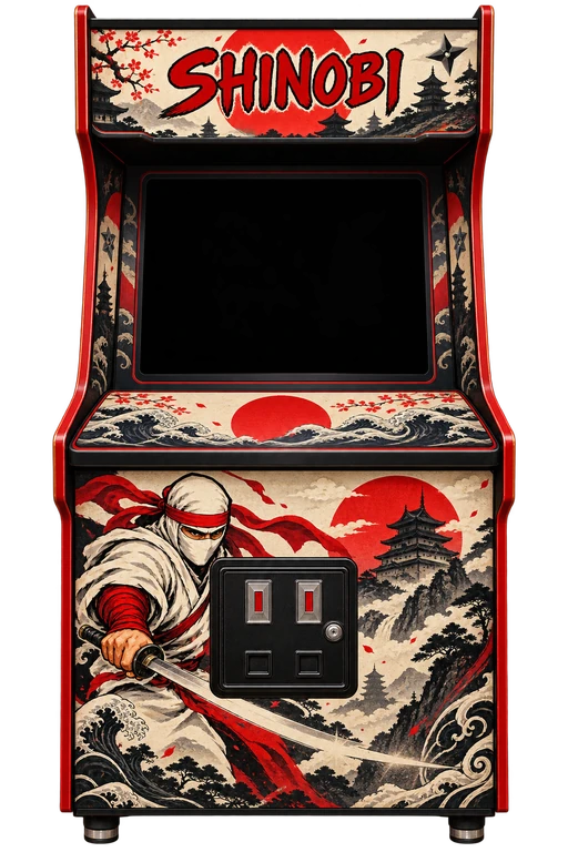 Shinobi arcade cabinet in the UsuArcade arcade