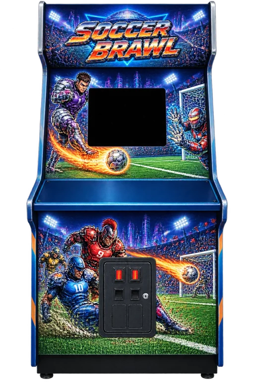 Soccer Brawl arcade cabinet in the UsuArcade arcade
