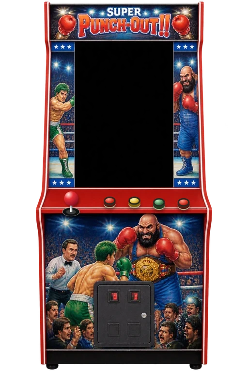 Borne Super Punch-Out!! dans la salle d'UsuArcade