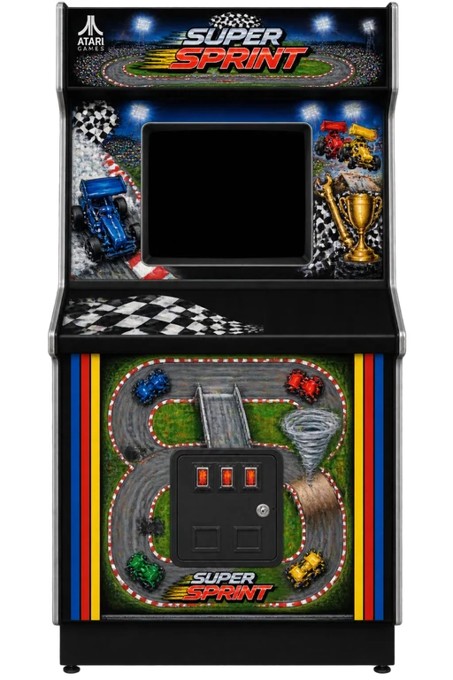 Borne Super Sprint dans la salle d'UsuArcade