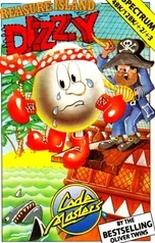 Treasure Island Dizzy cassette cover for the ZX Spectrum