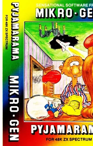 Copertina della cassetta di Pyjamarama per ZX Spectrum